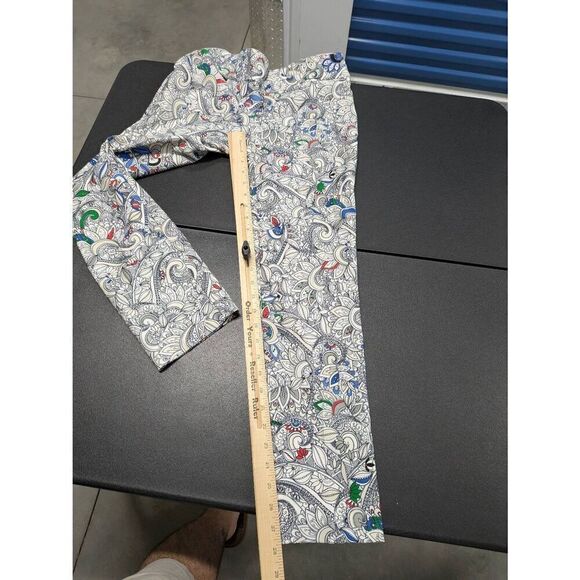 Lissette L Paisley Printed Stretch Pants Pockets Front & Back Colorful Women's - Picture 7 of 8